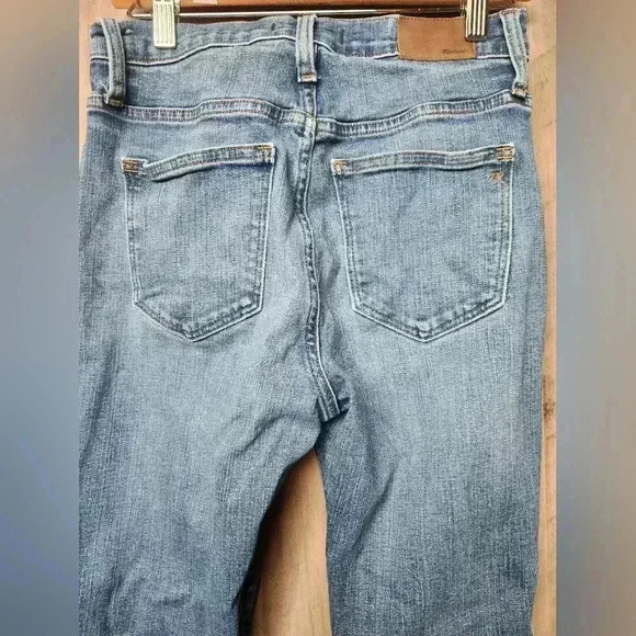 Madewell 10" High-Rise Skinny Jeans Cutout Tulip Raw Frayed Hem Edition 27 - Picture 9 of 12